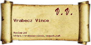 Vrabecz Vince névjegykártya